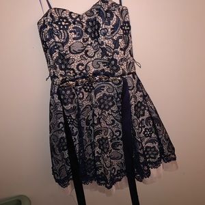 strapless semi formal dress